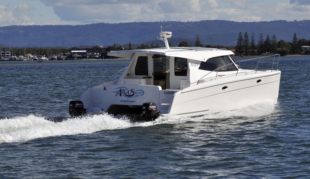 Twin 90hp Suzuki outboards achieve 16 cruise, with 20 knot bursts © Outback Marine